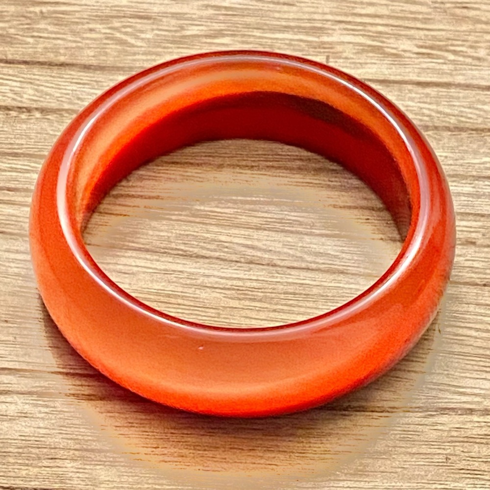 Vintage Lucite Pink & Red Bangle Bracelet